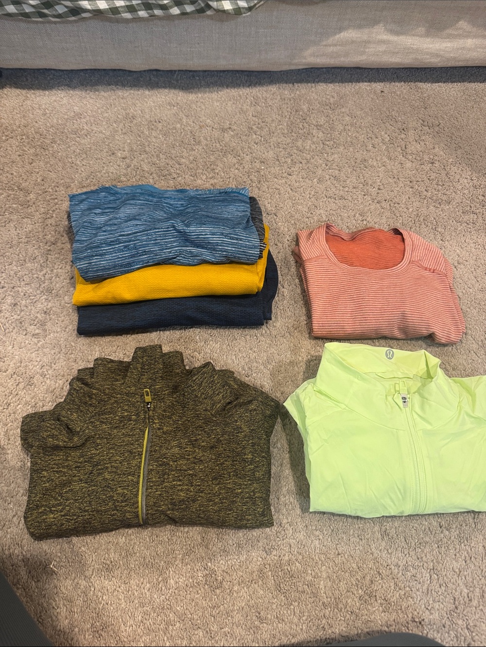 lululemon athletica men bundle of six shirts zip up jacket